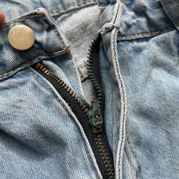 BLUE JEAN HEART PRINT WIDE LEG PANTS - Picture 6 of 6